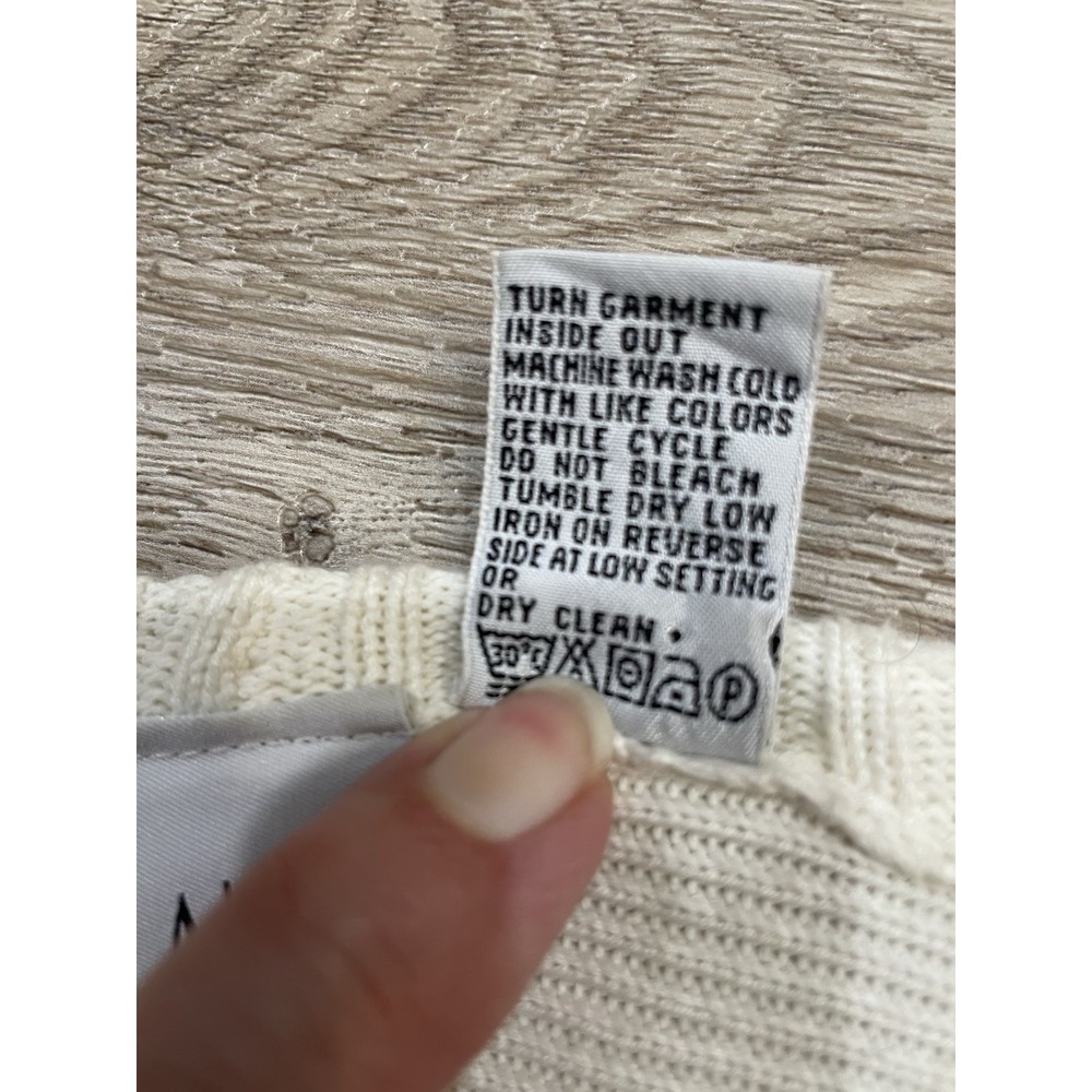 Vtg 90's A/X Armani Exchange Applique‎ Logo Sweater Men's Sz L Old Money - Picture 6 of 8